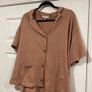 Madewell Tan Button-Down Women's Shirt